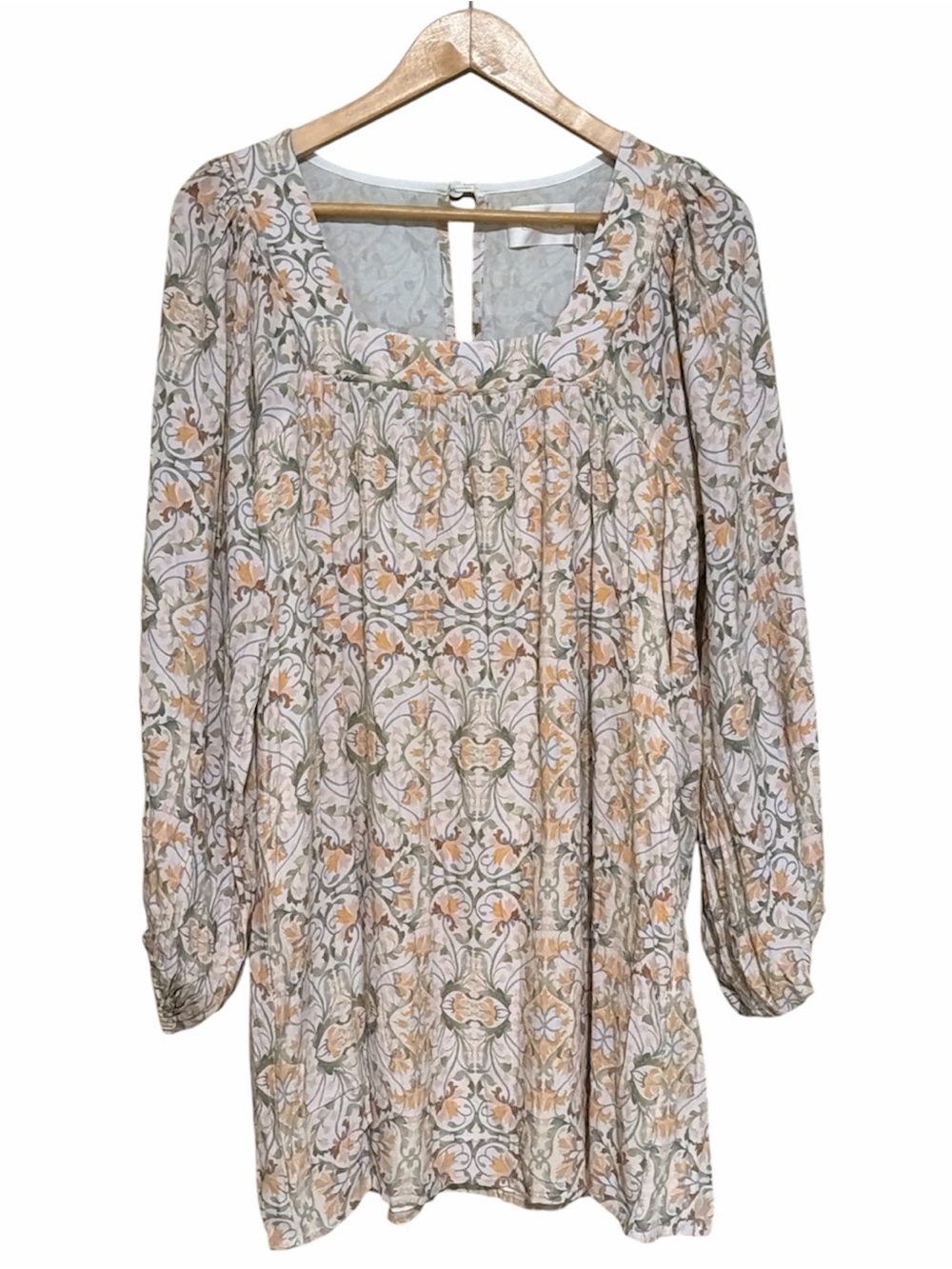 NWT SANCIA Mariia Luzianes Floral Boho LongSleeve Mini Dress size S - Picture 2 of 8